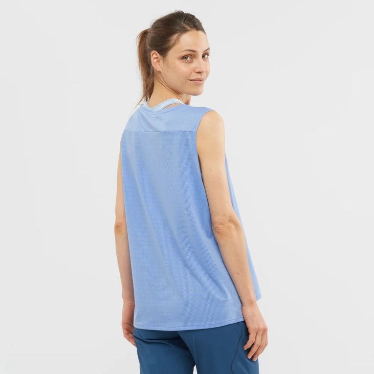 Light Blue Salomon Outline Summer Women's Tanks | IE VH8531